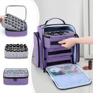 Essential Oil Case Holds 72 Bottles, with 2 Sheet Labels